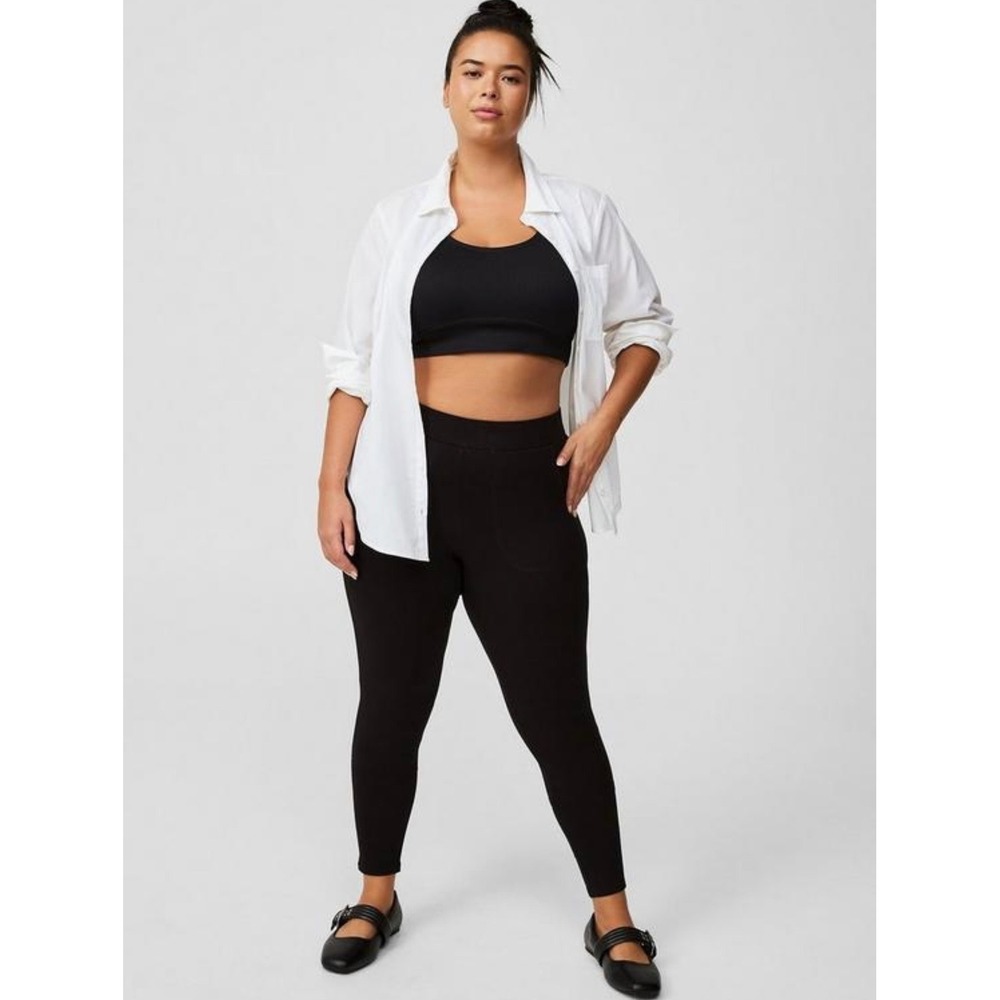 Torrid Premium Legging Women 2 Black High Rise Pocket Full Length Stretch NWT